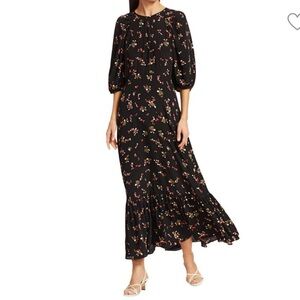By Timo Floral Cherry Print Maxi Dress size S